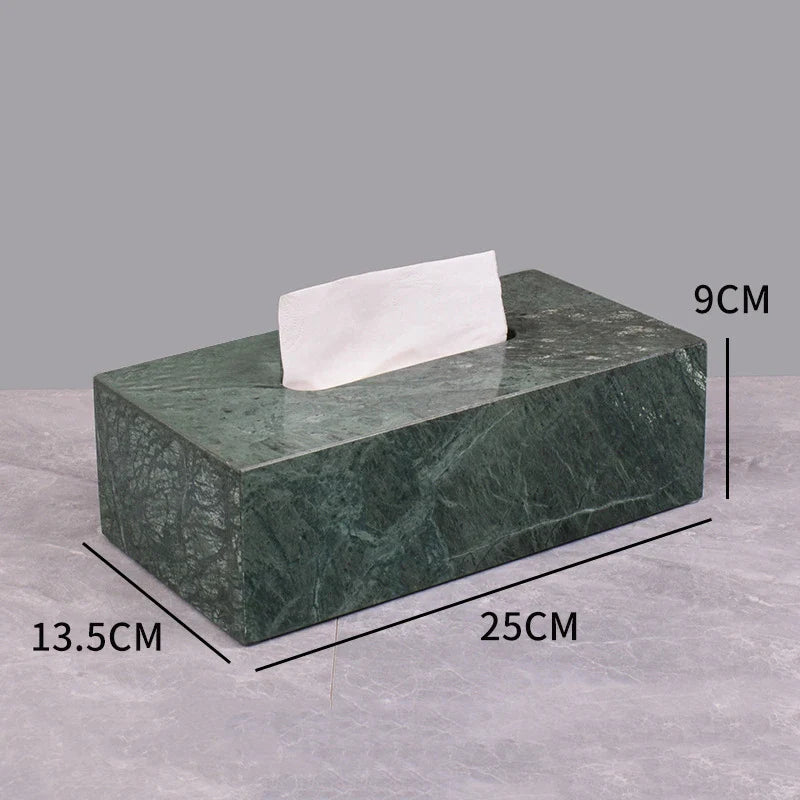Afralia™ Marble Napkin Tissue Box Holder | Luxury Bathroom Accessories Set