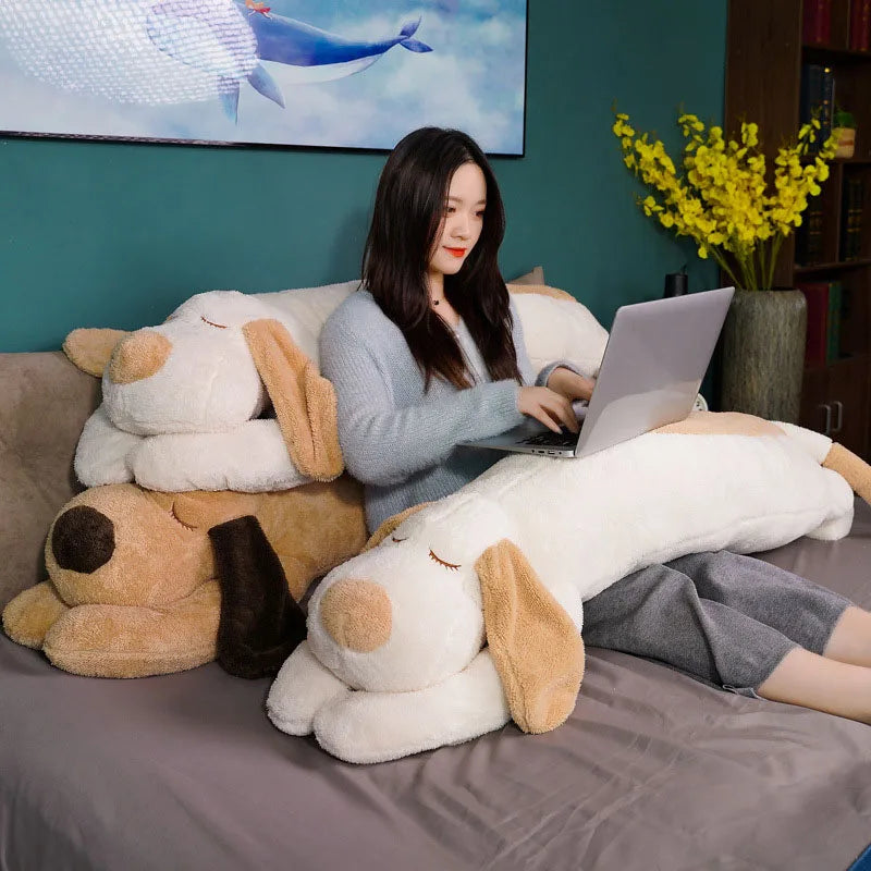 Afralia™ Paddy Dog Body Pillow for Side Sleeping Comfort and Pregnancy Support