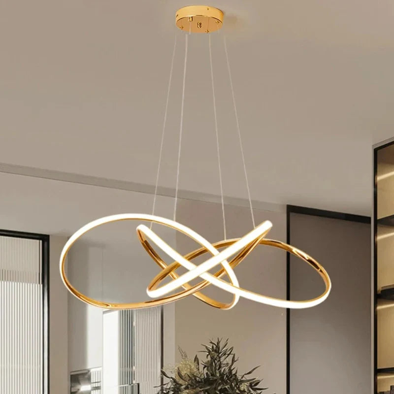 Afralia™ Modern Pendant Light: Indoor LED Chandelier Ceiling Lamp - Decorative Dining Room Lighting