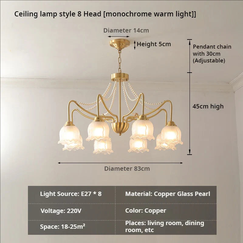Afralia™ Copper Living Room Chandelier, Luxury & Modern Lighting for Home Restaurants