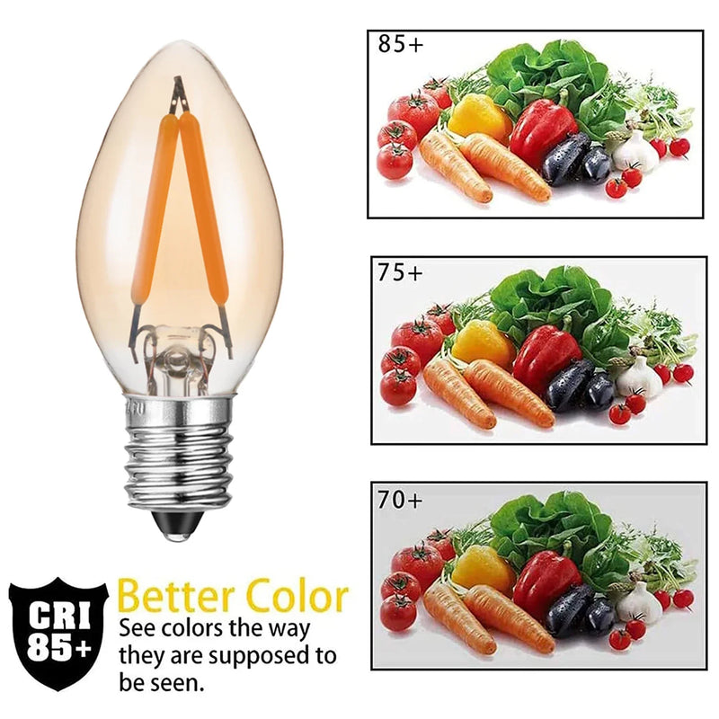 Afralia™ 1W LED Filament Edison Candle Light Bulb 2200K Dimmable Gold Glass