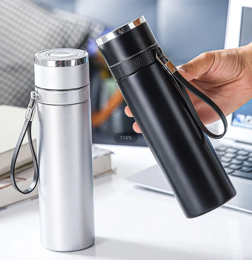 Afralia™ 400ml Stainless Steel Vacuum Insulated Tumbler For Men Solid Color Thermos Cup