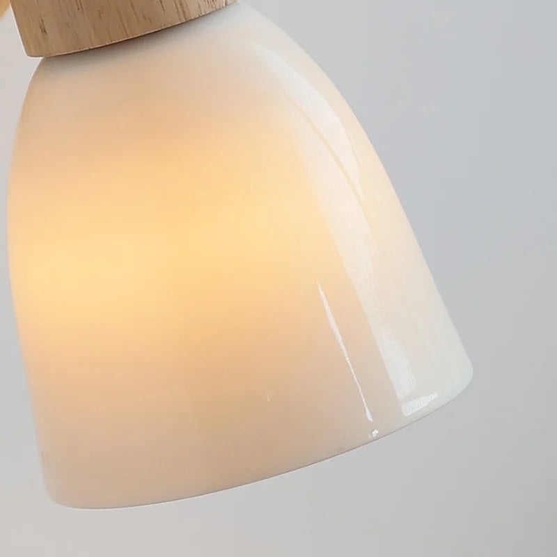 Afralia™ Iron Wood LED Wall Light Fixture Rotate Bedside Lamp Aplique Pared