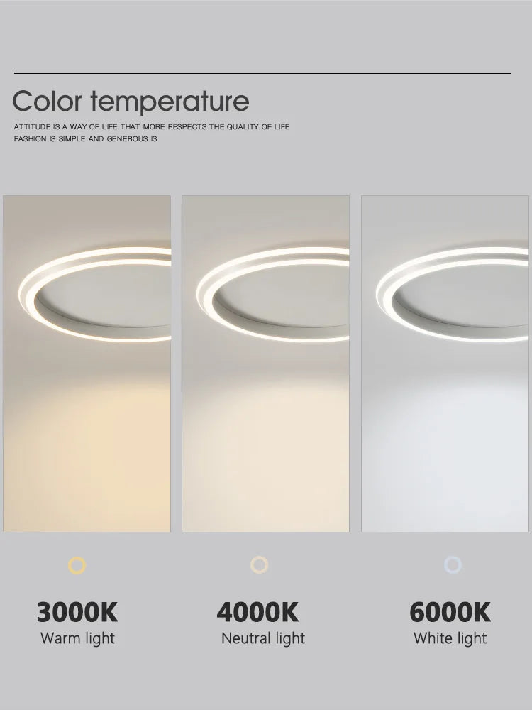 Afralia™ Modern Round Ceiling LED Lamp for Bedroom, Minimalist Design for All Rooms