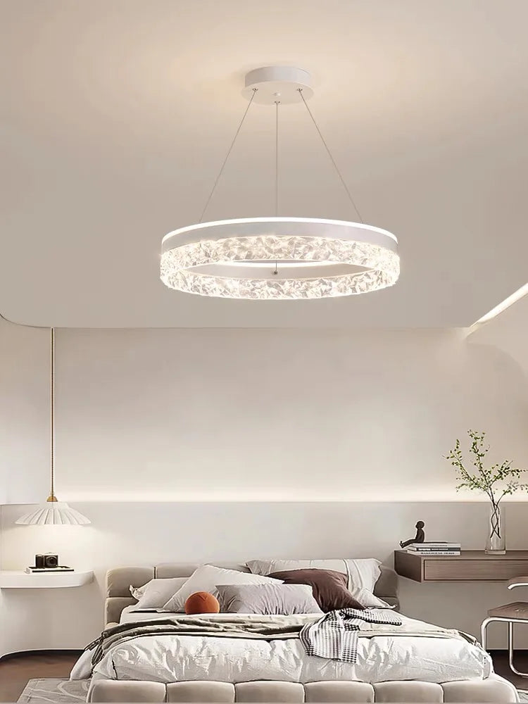 Afralia™ Modern Round Ring LED Chandelier with Remote Control for Home Decor