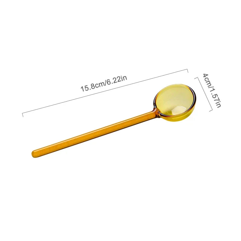 Afralia™ Glass Mixing Spoon - Heat-Resistant, Beautiful, and Practical