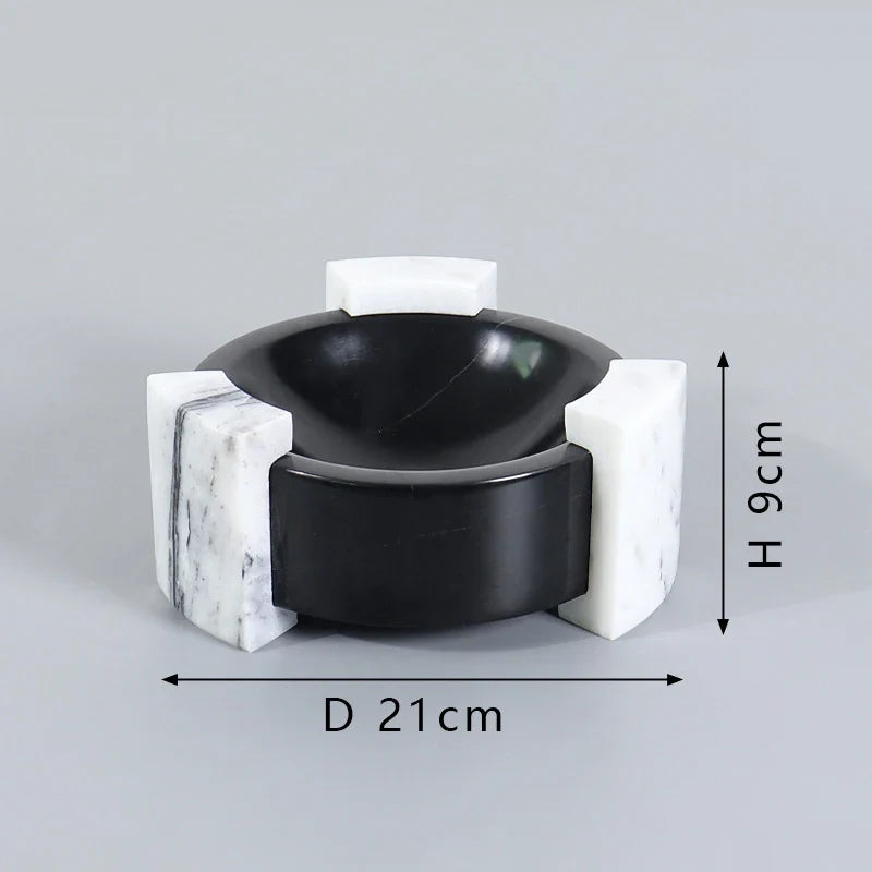 Afralia™ Marble Reception Tray: Luxury Fruit Bowl for Kitchen and Coffee Table Decor