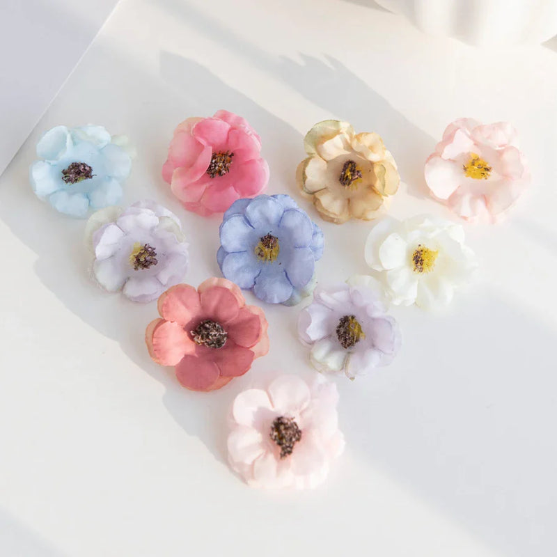 Afralia™ Mini Silk Daisy Flowers - 50pcs Multicolor Wedding Home Decor Scrapbook DIY