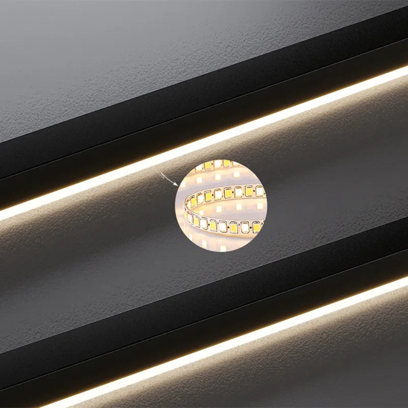 Afralia™ LED Aluminum Chandelier Modern Wave Line Kitchen Island Pendant Light