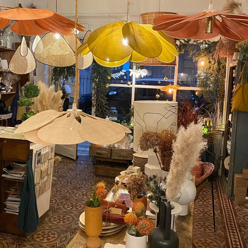 Afralia™ Petals Pendant Light: Creative Fabric Lampshade for Restaurant, Bedroom, Kitchen & More