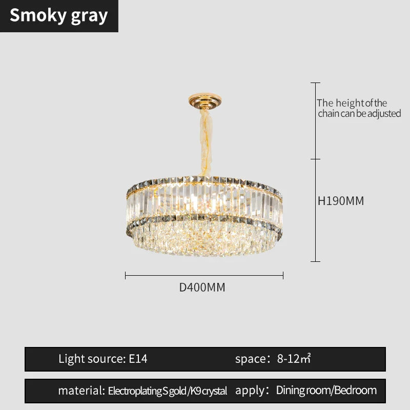 Afralia™ Crystal Chandelier: Elegant Modern Lighting for Living Room, Bedroom, and Restaurant.