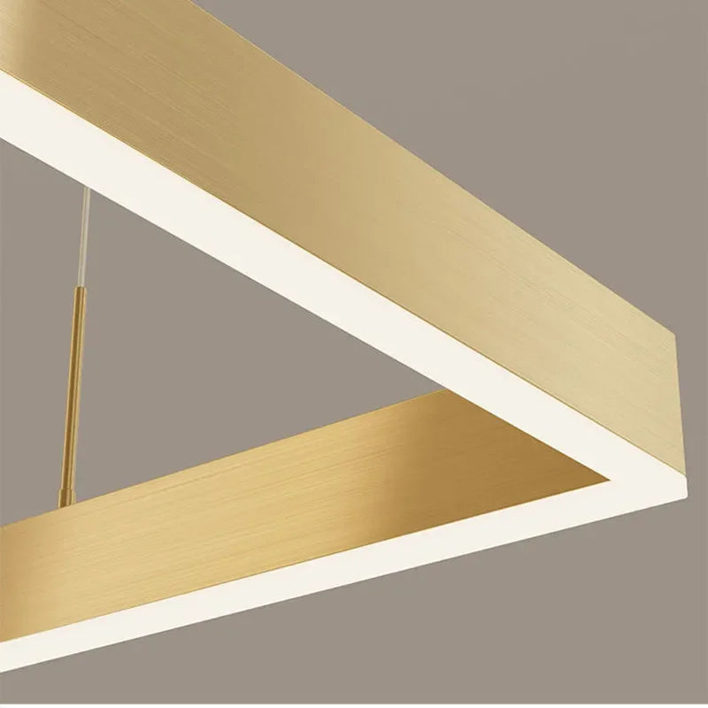 Afralia™ Square LED Chandelier: Modern Nordic Minimalist Indoor Hanging Light Fixture