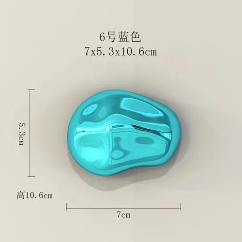 Afralia™ 3D Stone Wall Ornaments: Room Aesthetics & Decoration - Plating Craft Stone Pendants