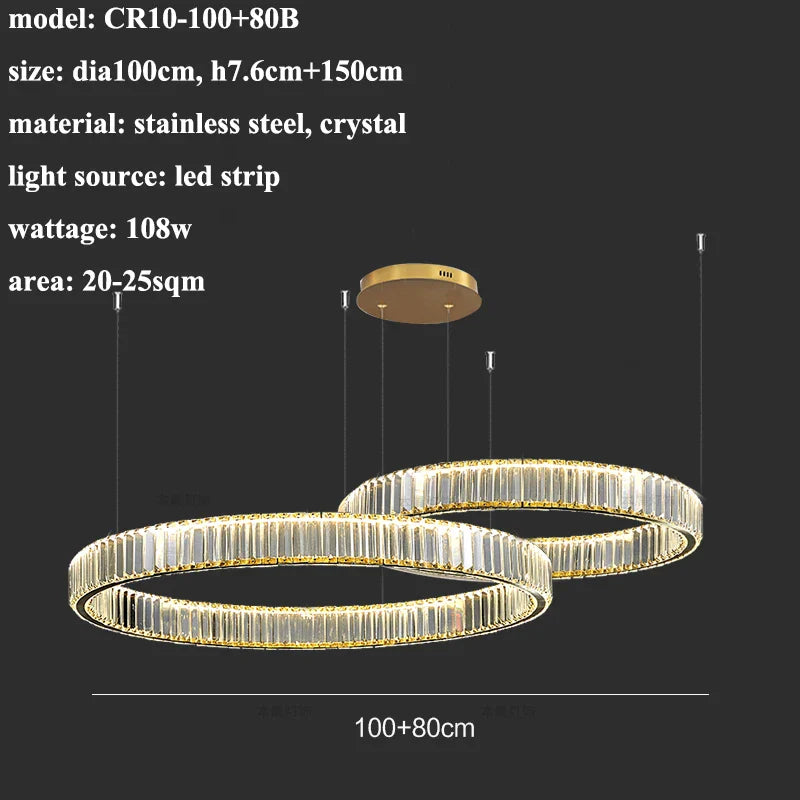 Afralia™ Modern Crystal Chandelier for Living Room Bedroom Kitchen Dining Room