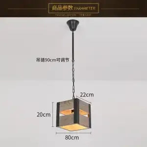 Afralia™ 6-Head Industrial Style Pendant Lamp - Retro Solid Wood Iron Table Light