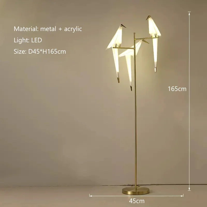Afralia™ Bird LED Floor Lamp for Living Room & Bedroom