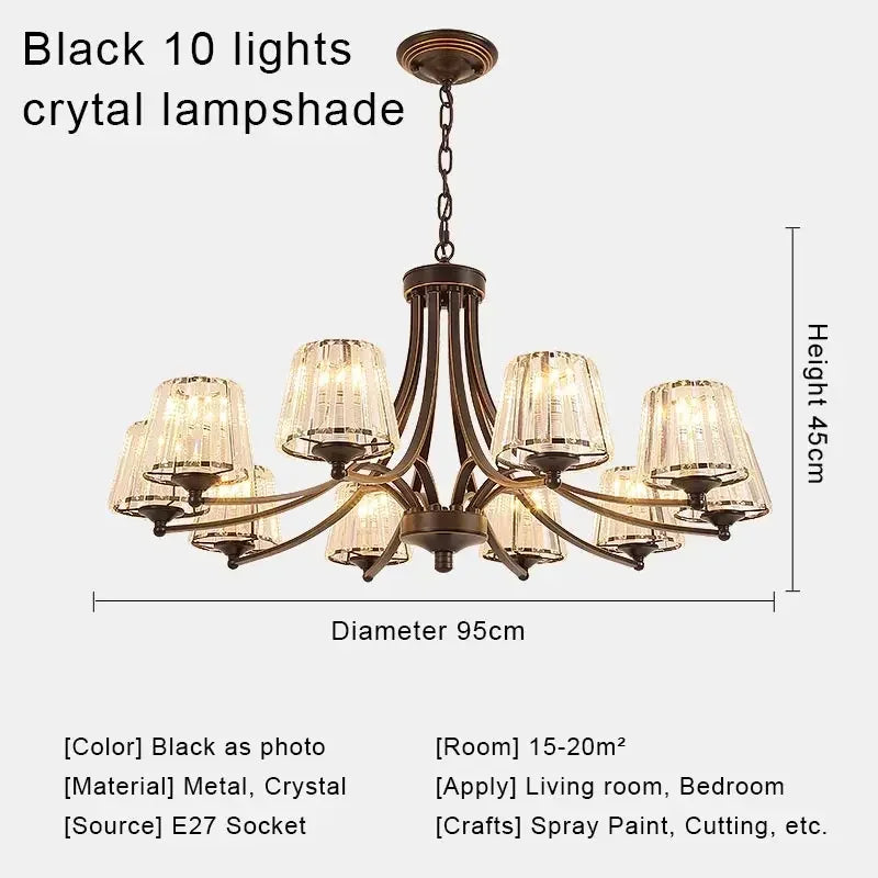Afralia™ Crystal Chandelier Ceiling Lights for Modern Living Spaces