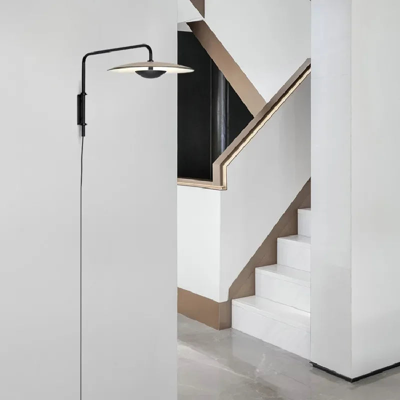 Afralia™ Iron Art Swing Arm Wall Lamp Home Decor Adjustable Sconce