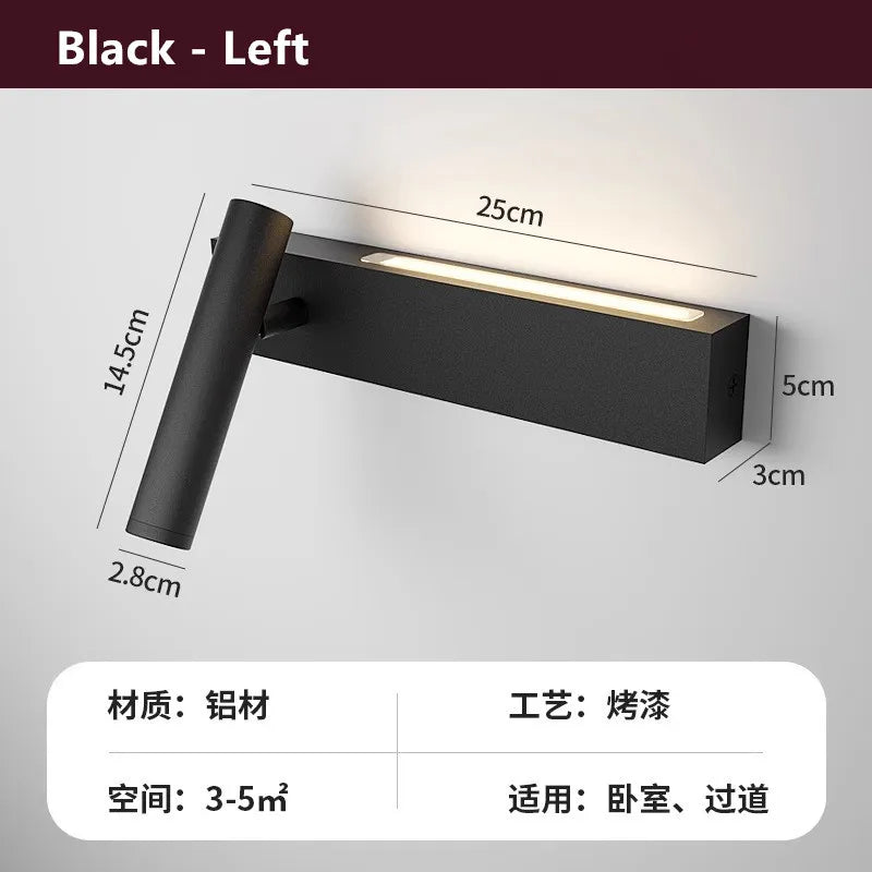 Afralia™ Rotating LED Wall Light for Bedroom, Stair, or Balcony