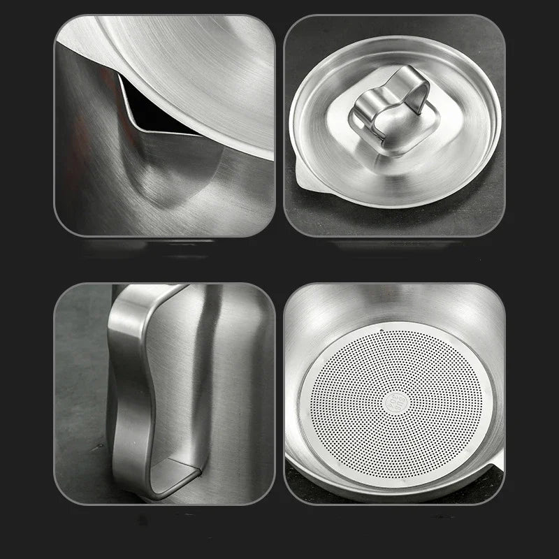 Afralia™ Stainless Steel Oil Filter Pot & Grease Separator for Cooking