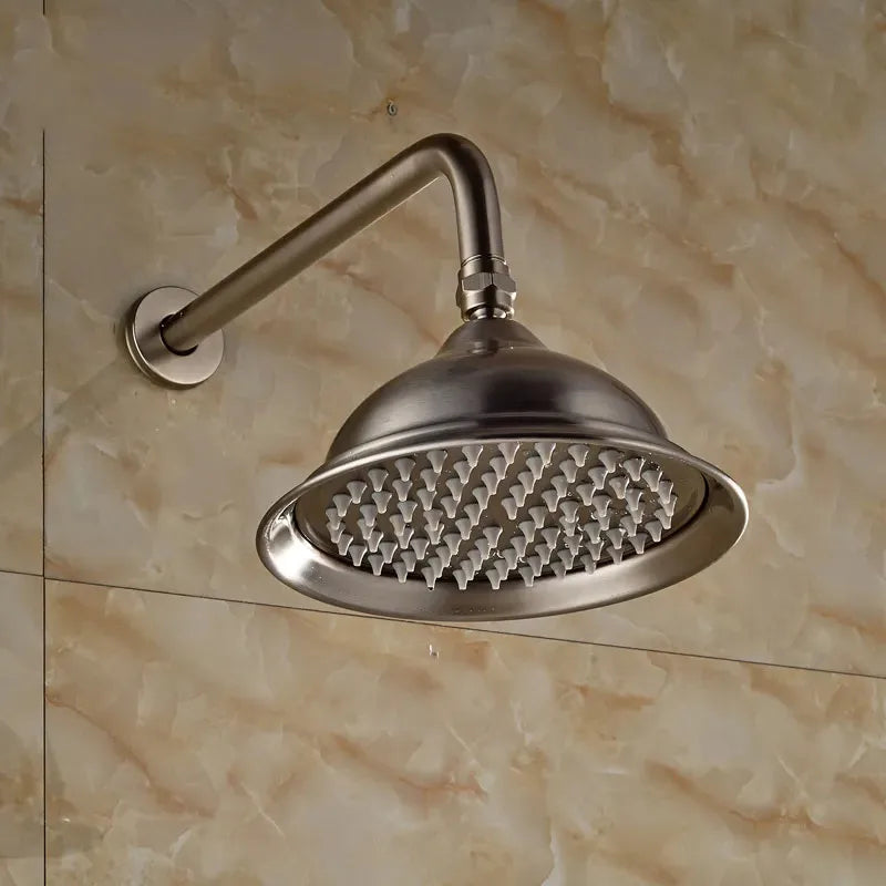 Afralia™ Stainless Steel Rain Shower Head with Brass Shower Arm