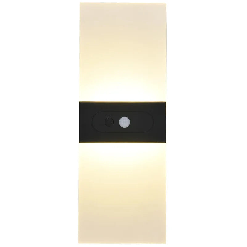 Afralia™ Motion Sensor Wall Sconce USB Rechargeable LED Light for Bedside and Corridor