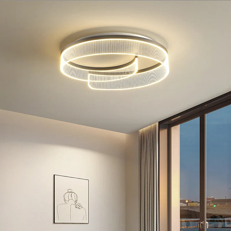 Afralia™ Round Led Ceiling Light: Stylish Acrylic Bedroom Lamp for Modern Lighting Solutions