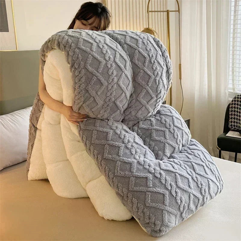 Afralia™ Winter Warmth Cashmere Weighted Blanket for Beds