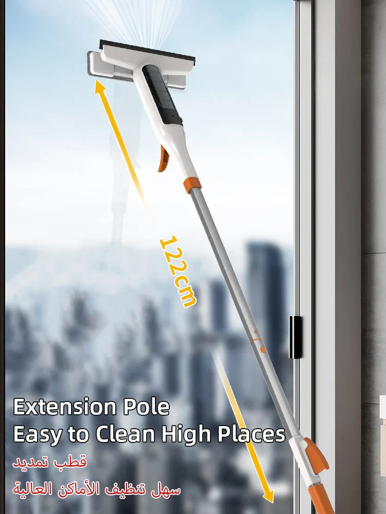Afralia™ Window Spray Mop with Silicone Scraper - Household Cleaning Tool