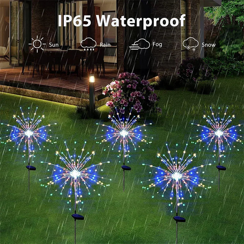 Afralia™ Solar Dandelion Fireworks Light for Garden Landscape & Holiday Lights