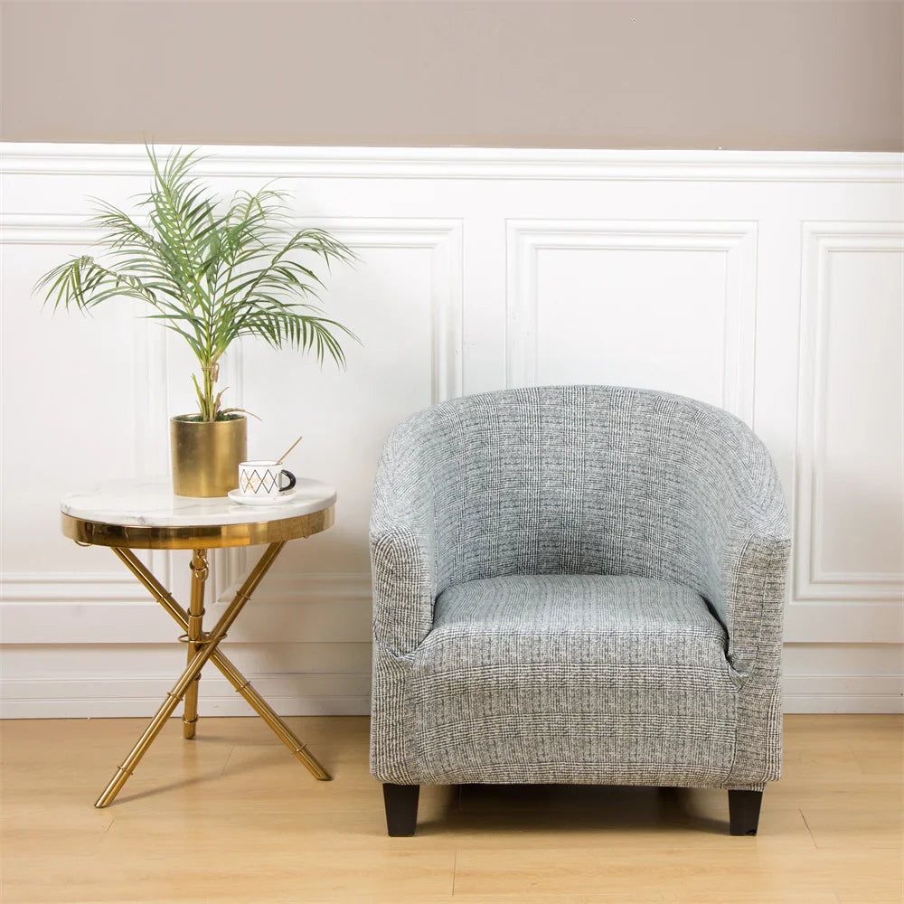Afralia™ Printed Tub Chair Cover - Armchair Slipcover for Club Sofa