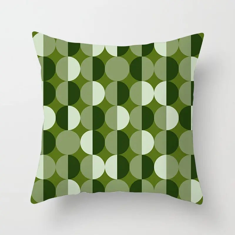Afralia™ Mint Green Geometric 45*45cm Cushion Covers - Fresh Art Pattern Pillowcase