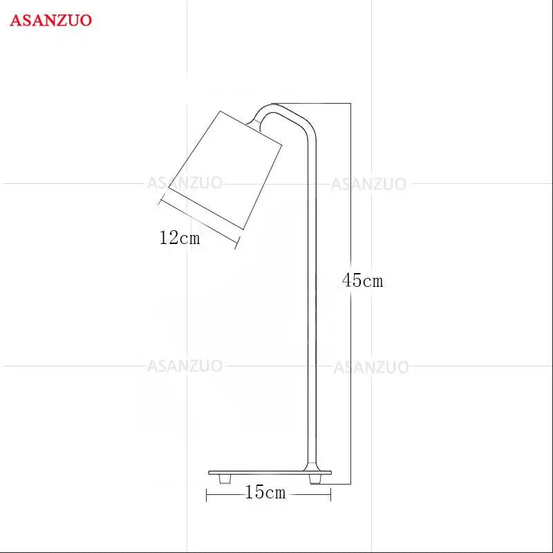 Afralia™ Modern Minimalist Black White Yellow Table Lamp LED Wrought Iron Desk Lamp