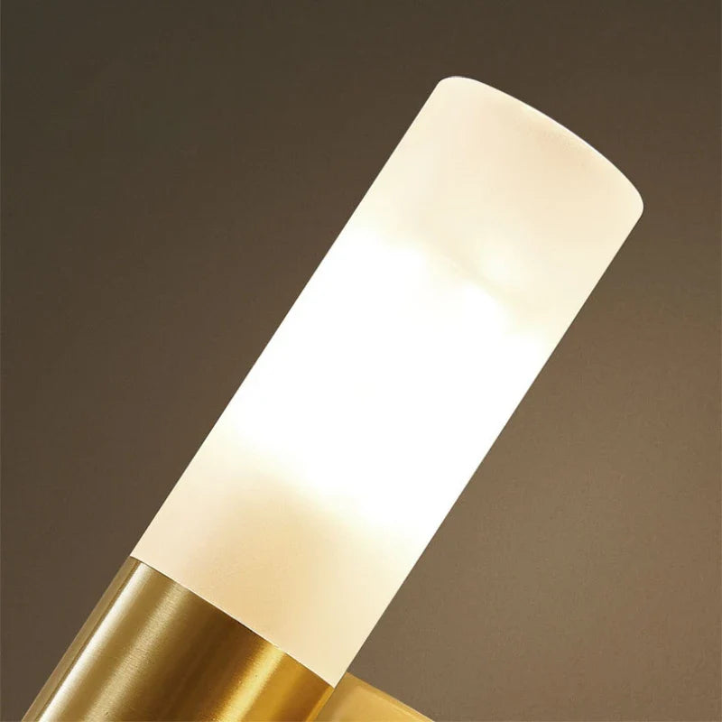 Afralia™ Gold Brass Acrylic Wall Lamp with G9 Bulb for Bathroom and Bedroom Lighting