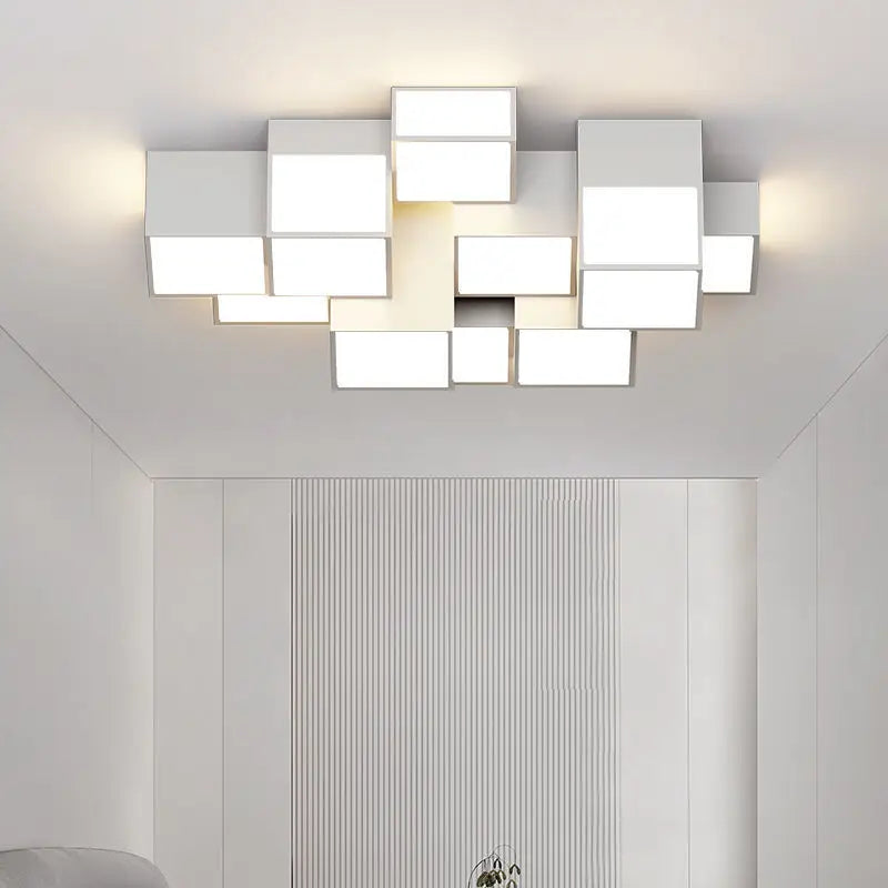 Afralia™ Square LED Chandeliers: Modern Home Indoor Lighting Fixtures for Living, Bedroom, Dining Room