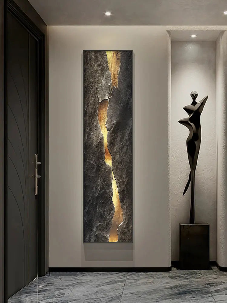 Afralia™ Mountain Crystal Porcelain LED Wall Lamp for Living Room Décor.