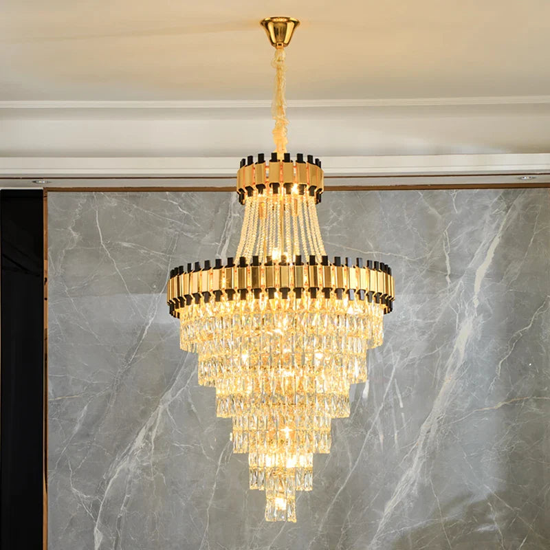 Afralia™ Crystal Chandelier: Modern Luxury for Duplex Villa, Hotel, Club, and Banquet Hall