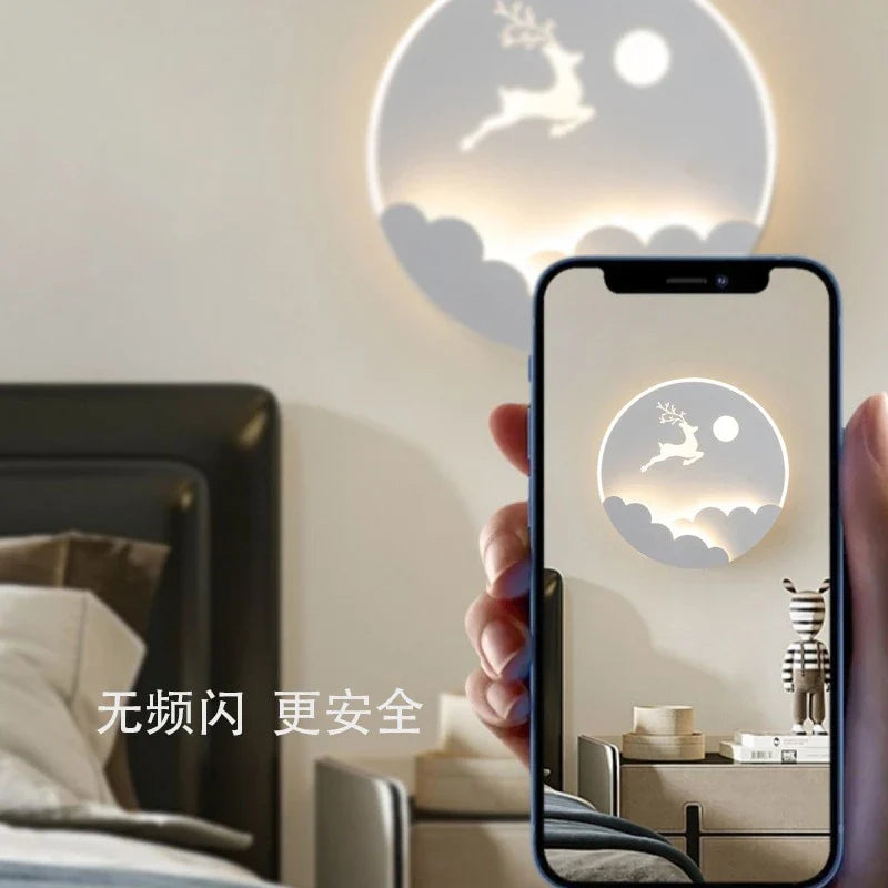 Afralia™ Nordic LED Wall Lamp for Bedroom Living Room Study Balcony Decoration