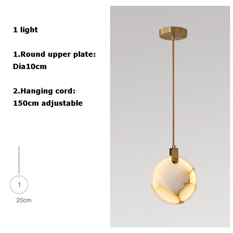 Afralia™ Gold Marble Design Chandelier Lighting for Home Decor