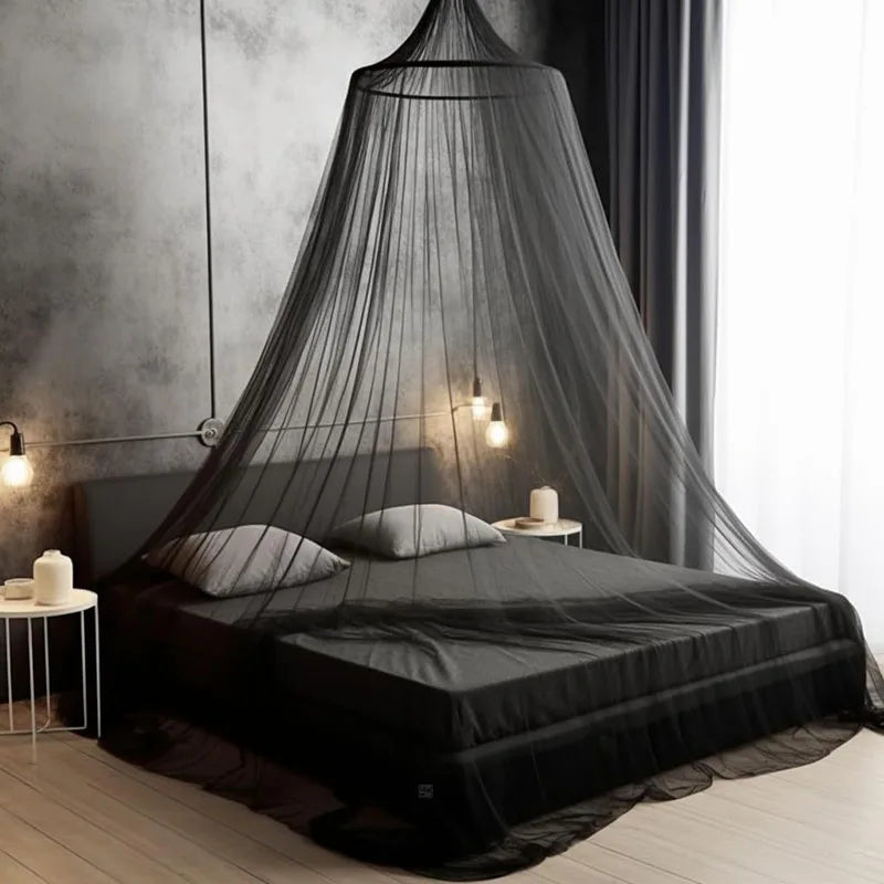 Afralia™ Mesh Mosquito Net with Luminous Stars, Single Door Suspended Bed Curtain