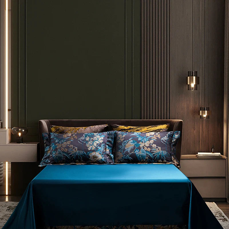 Afralia™ 1500TC Jacquard Egyptian Cotton Bedding Set for Queen King Linens