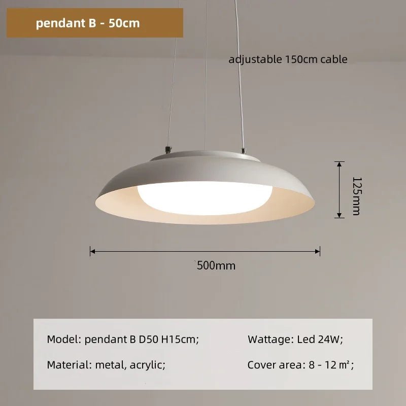 Afralia™ Modern White LED Ceiling Pendant Light for Dining Room & Bedroom