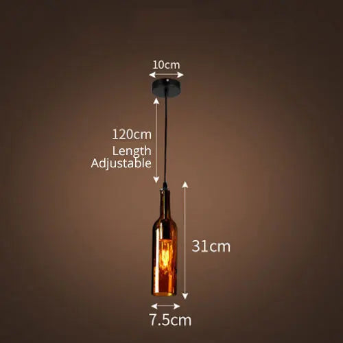 Afralia™ Nordic Wine Bottle LED Chandelier for Home Decoration
