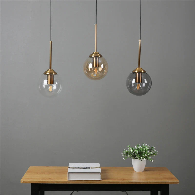 Afralia™ Glass Pendant Lights: Modern LED Hanging Lamp for Home Lighting Fixtures