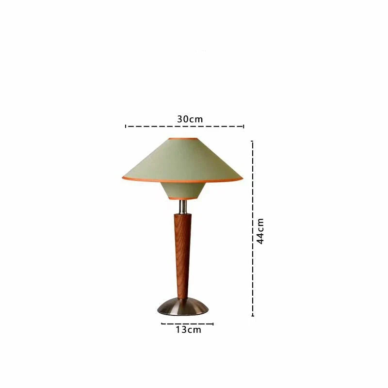 Afralia™ Wood Bracket Desk Lamp with Fabric Lampshade