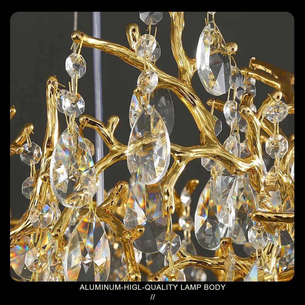 Afralia™ Luxury Chandelier | Indoor Lighting for Living Room, Hotel, Restaurant | 220V Elegant Luster