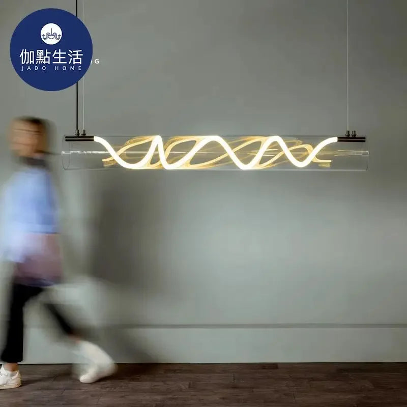 Afralia™ Gold LED Chandelier: Nordic Minimalist Dimming Pendant Lights for Home Decor