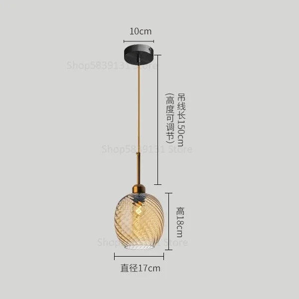 Afralia™ Modern LED Glass Pendant Lights for Home Decor and Ambiance