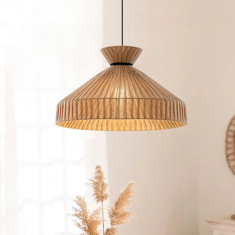 Afralia™ Natural Woven Rattan Chandelier Pendant Lamps for Dining Living Room