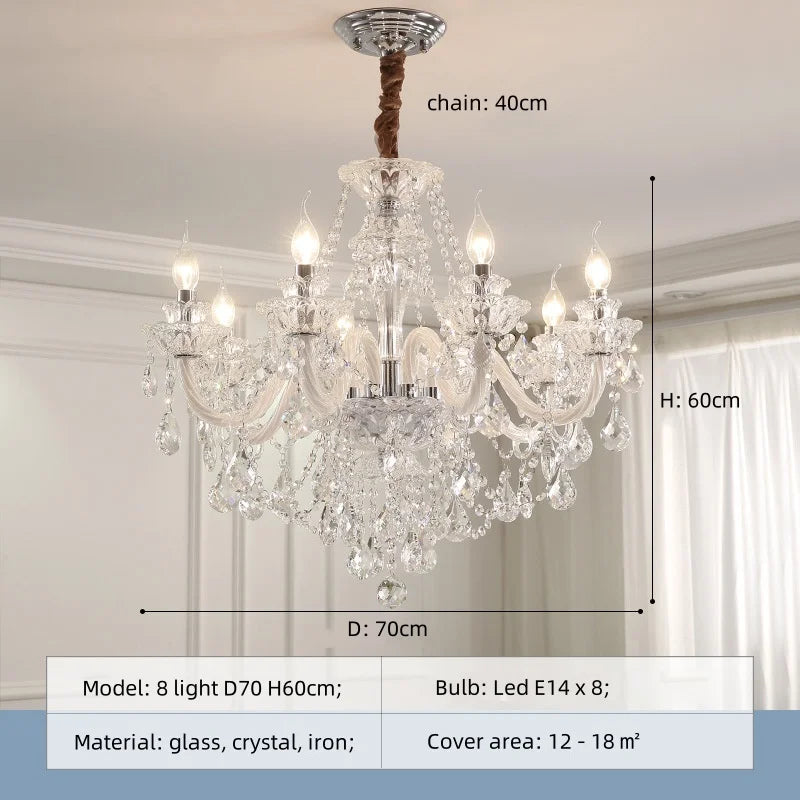 Afralia™ White Glass Chandelier with LED Lights for Living Room and Bedroom